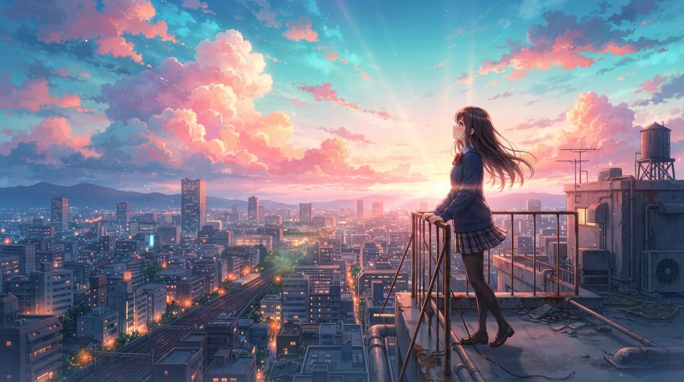 Sakuga AI 生成的赛璐璐画风动漫场景